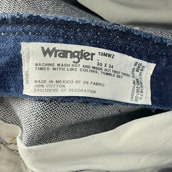 Wrangler Jeans 30x34 Blue Pant Cowboy Western‎ 13MWZ Denim Vintage Fits 28x33 - Picture 3 of 16